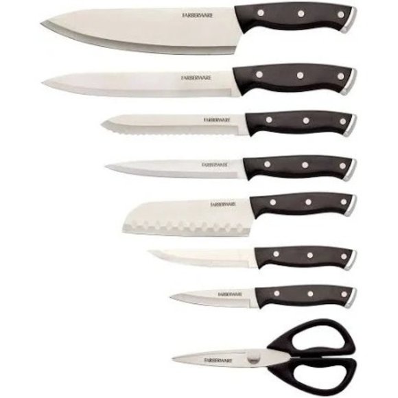 Farberware 14 pc. Cutlery Set with Knife Sharpener and Block NEW - Picture 4 of 4